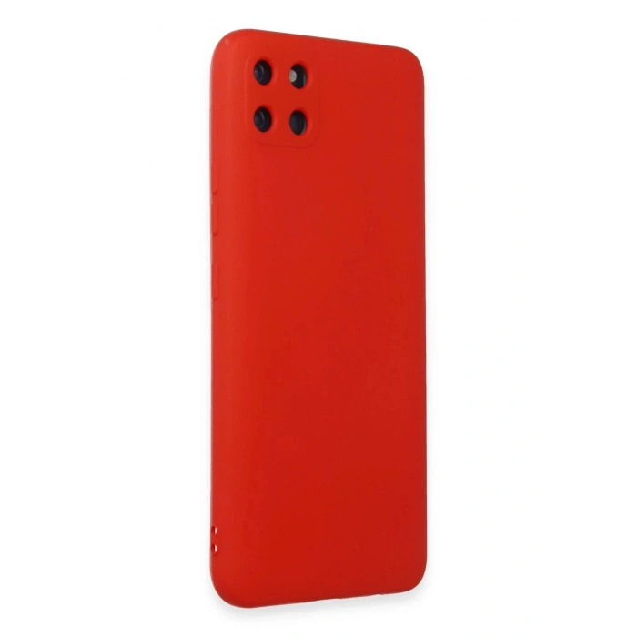 Realme C11 Kılıf Nano içi Kadife Silikon - Kırmızı