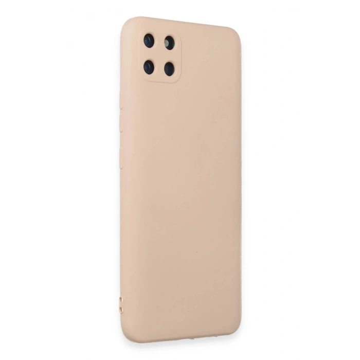 Realme C11 Kılıf Nano içi Kadife Silikon - Pudra