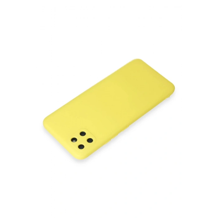 Realme C11 Kılıf Nano içi Kadife Silikon - Sarı