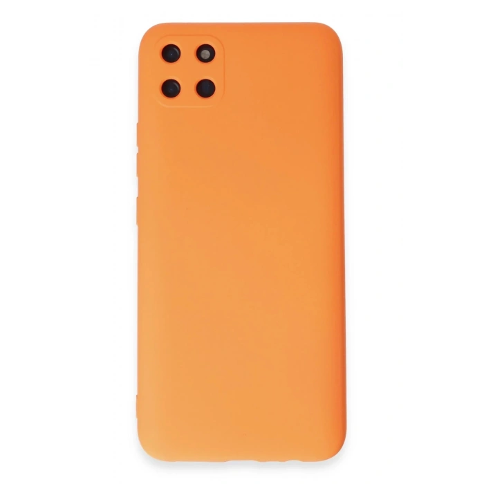 Realme C11 Kılıf Nano içi Kadife Silikon - Turuncu