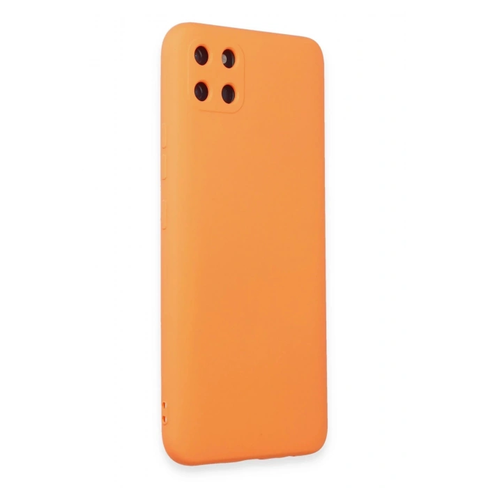 Realme C11 Kılıf Nano içi Kadife Silikon - Turuncu