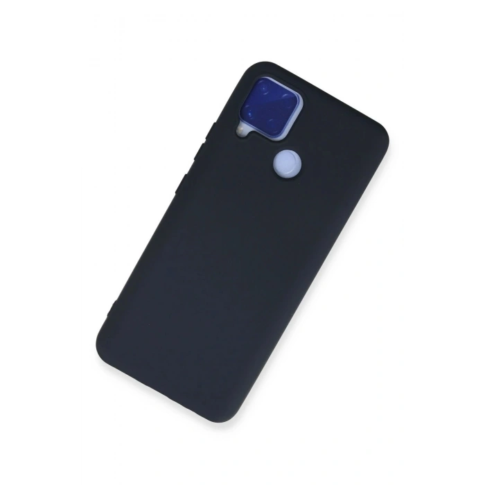 Realme C15 Kılıf Nano içi Kadife Silikon - Lacivert