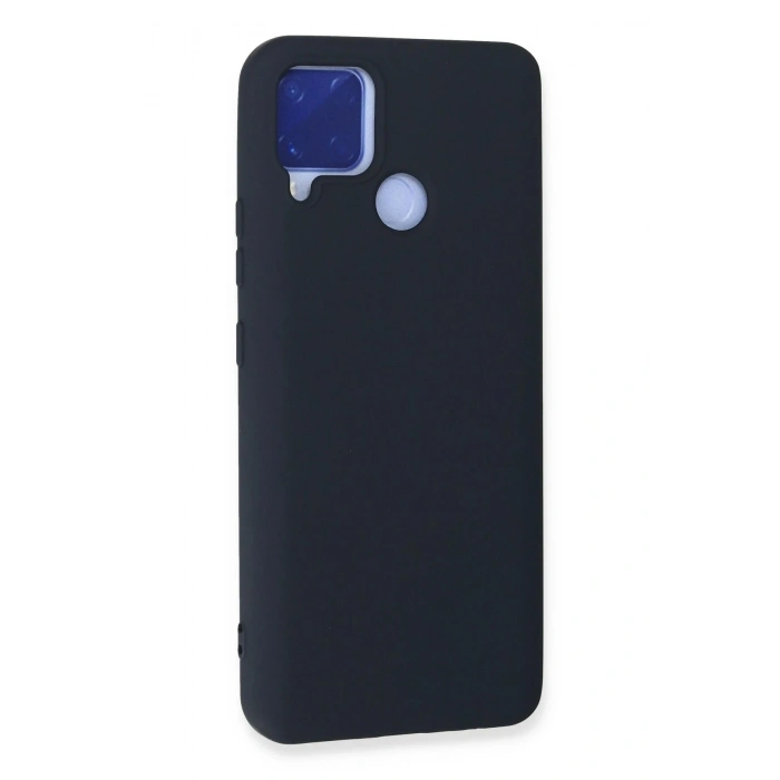 Realme C15 Kılıf Nano içi Kadife Silikon - Lacivert