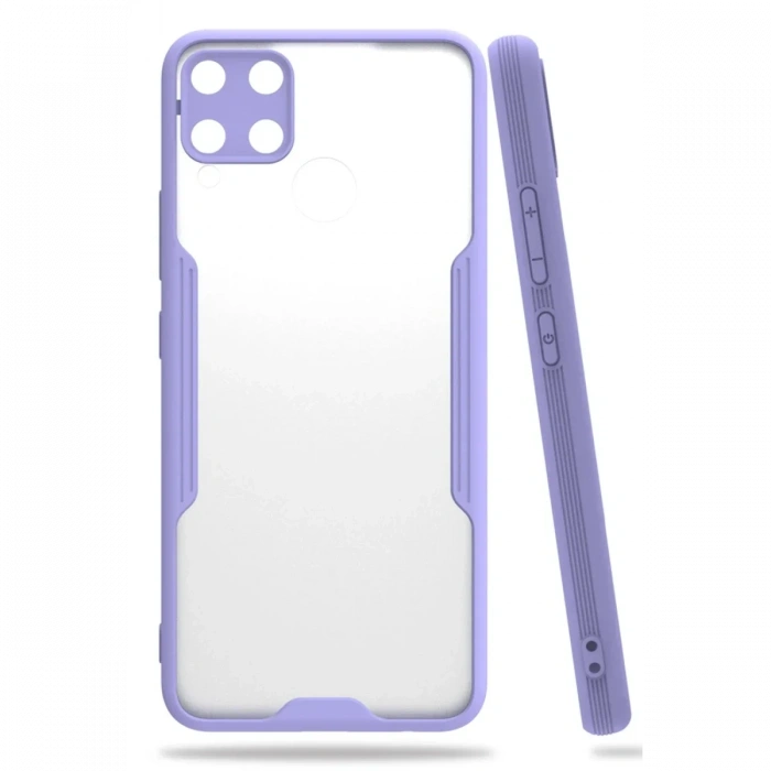 Realme C15 Kılıf Platin Silikon - Lila