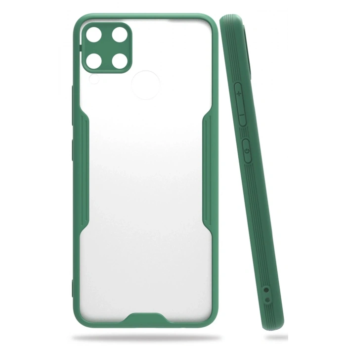 Realme C15 Kılıf Platin Silikon - Yeşil