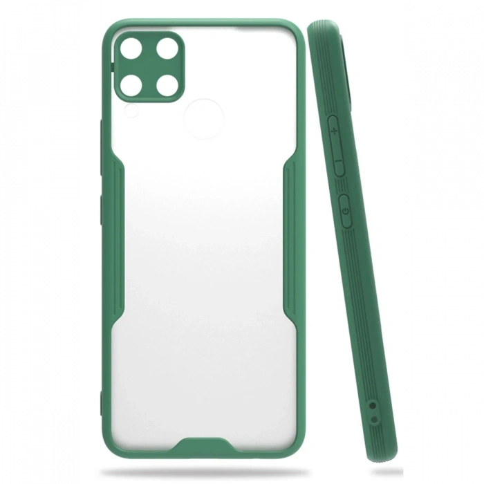 Realme C15 Kılıf Platin Silikon - Yeşil