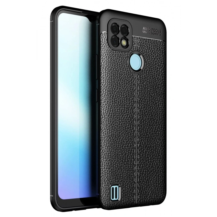 Realme C21 Kılıf Auto Focus Kapak - Siyah