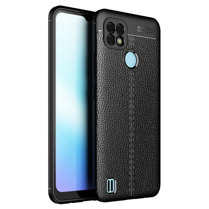 Realme C21 Kılıf Auto Focus Kapak - Siyah