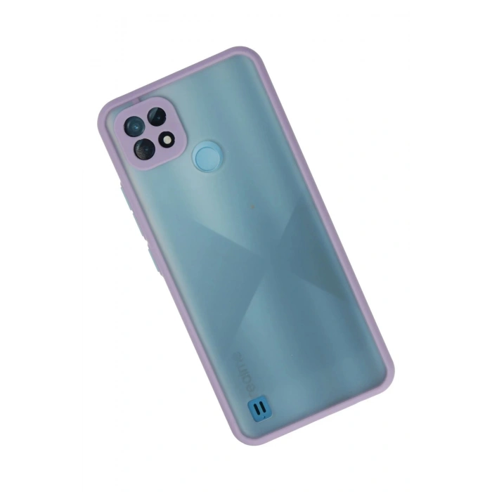 Realme C21 Kılıf Montreal Silikon Kapak - Mor