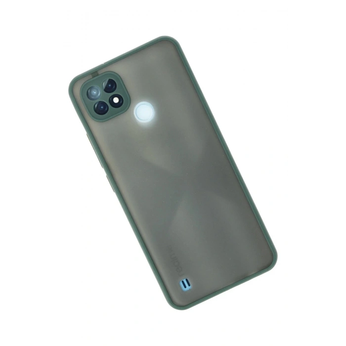 Realme C21 Kılıf Montreal Silikon Kapak - Yeşil