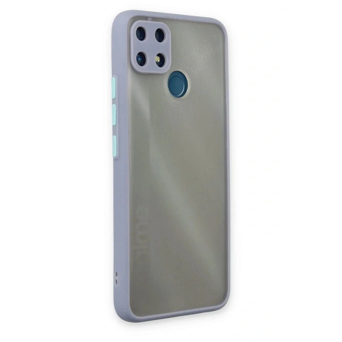 Realme C25 Kılıf Montreal Silikon Kapak - Gri