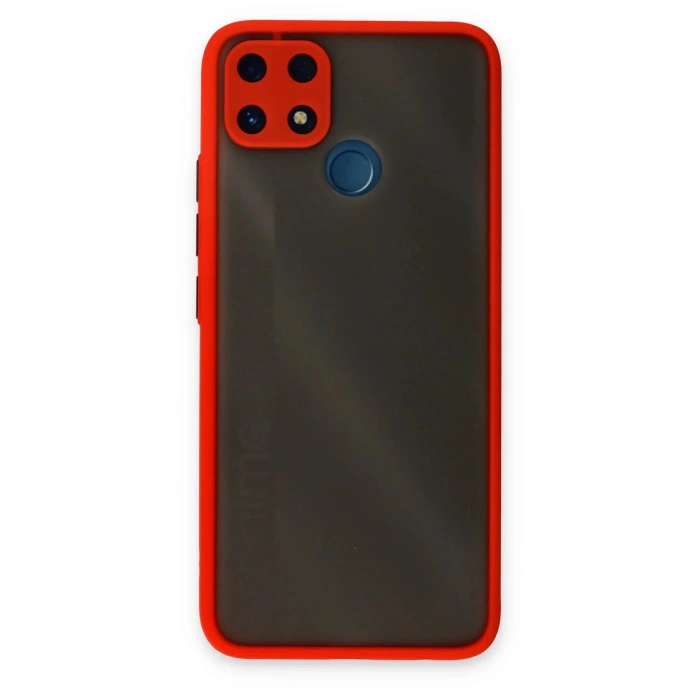 Realme C25 Kılıf Montreal Silikon Kapak - Kırmızı
