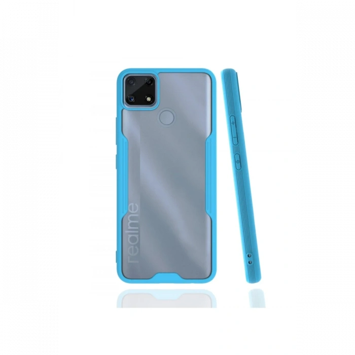 Realme C25 Kılıf Platin Silikon - Mavi