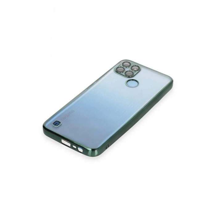 Realme C25Y Kılıf Lensli Silikon - Yeşil