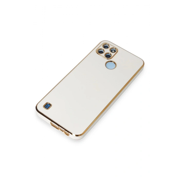 Realme C25Y Kılıf Volet Silikon - Beyaz