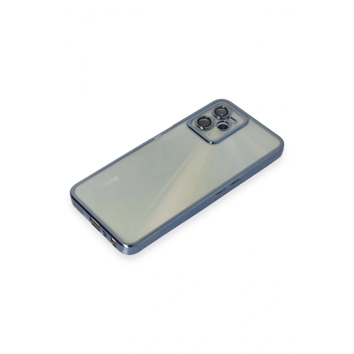 Realme C35 Kılıf Lensli Silikon - Açık Mavi