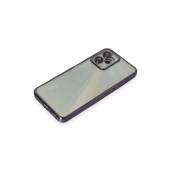 Realme C35 Kılıf Lensli Silikon - Mor