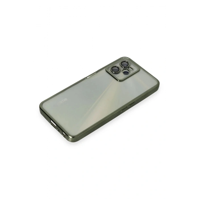 Realme C35 Kılıf Lensli Silikon - Yeşil