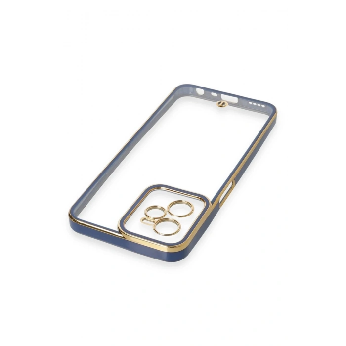 Realme C35 Kılıf Liva Lens Silikon - Mavi