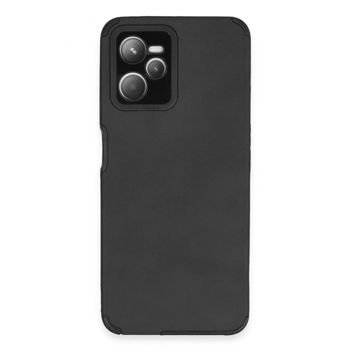 Realme C35 Kılıf Loop Deri Silikon - Siyah
