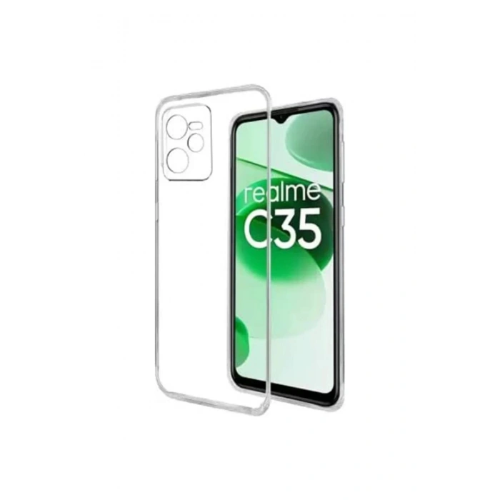 Realme C35 Kılıf Lüx Şeffaf Silikon
