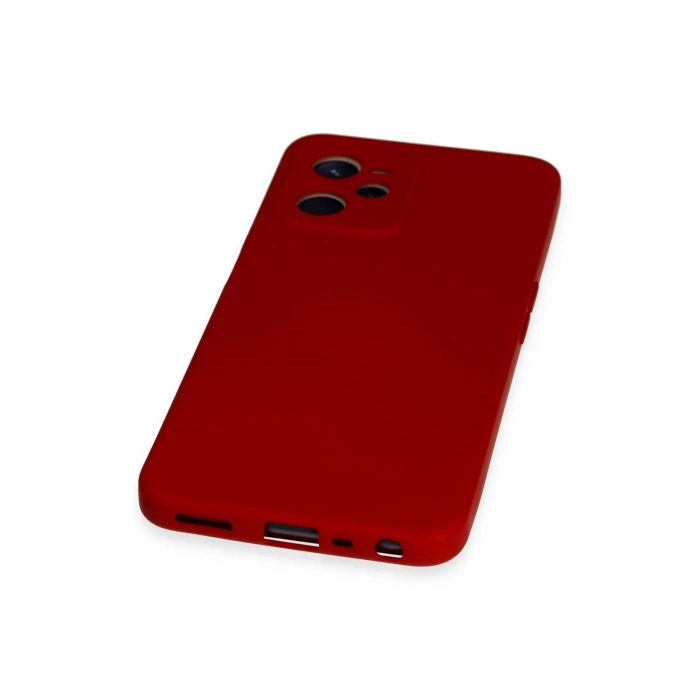Realme C35 Kılıf Nano içi Kadife Silikon - Kırmızı