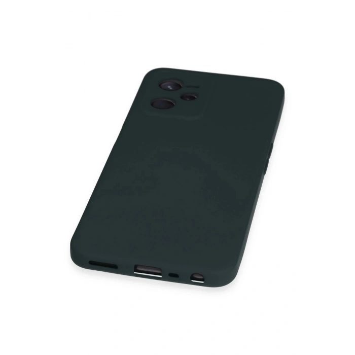 Realme C35 Kılıf Nano içi Kadife Silikon - Koyu Yeşil