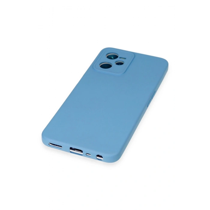 Realme C35 Kılıf Nano içi Kadife Silikon - Mavi