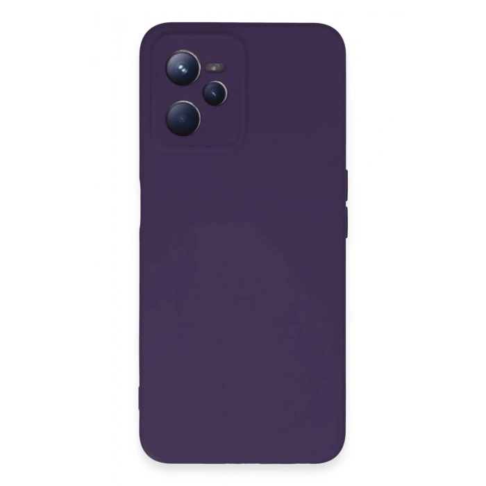 Realme C35 Kılıf Nano içi Kadife Silikon - Mor
