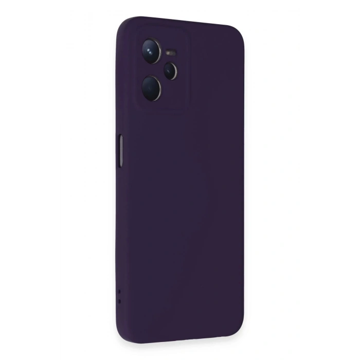 Realme C35 Kılıf Nano içi Kadife Silikon - Mor