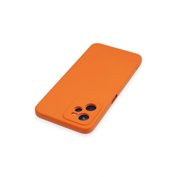 Realme C35 Kılıf Nano içi Kadife Silikon - Turuncu