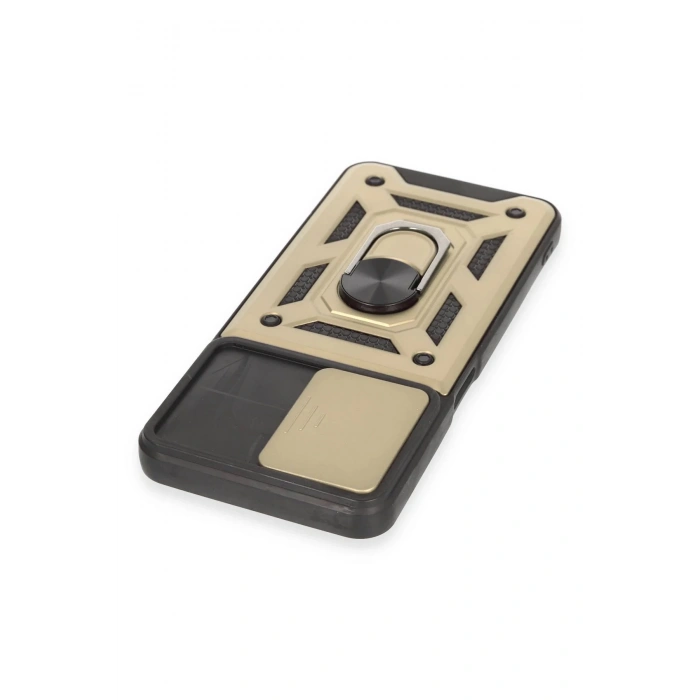 Realme C35 Kılıf Pars Lens Yüzüklü Silikon - Gold