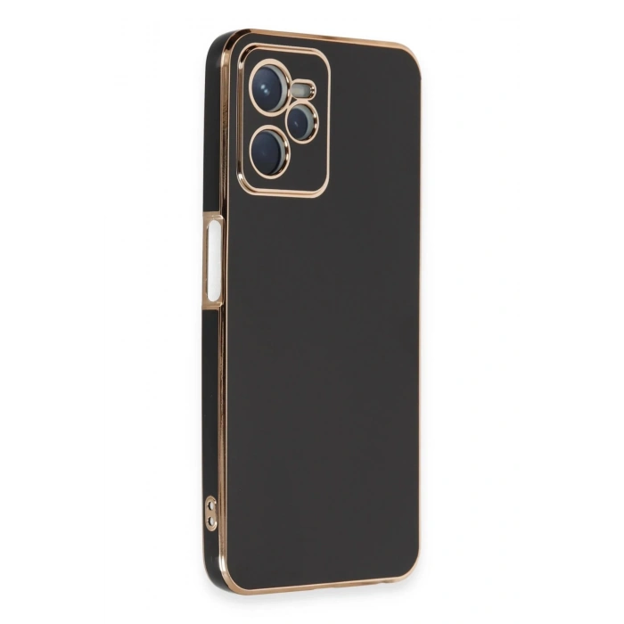 Realme C35 Kılıf Volet Silikon - Siyah