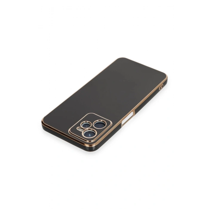 Realme C35 Kılıf Volet Silikon - Siyah