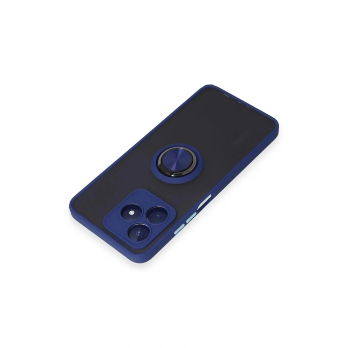 Realme C53 Kılıf Montreal Yüzüklü Silikon Kapak - Lacivert