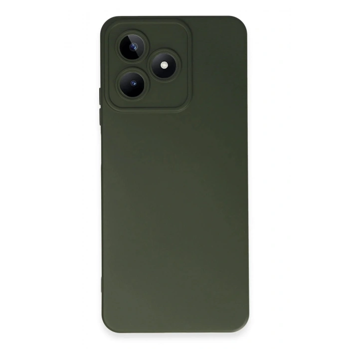 Realme C53 Kılıf Nano içi Kadife Silikon - Koyu Yeşil