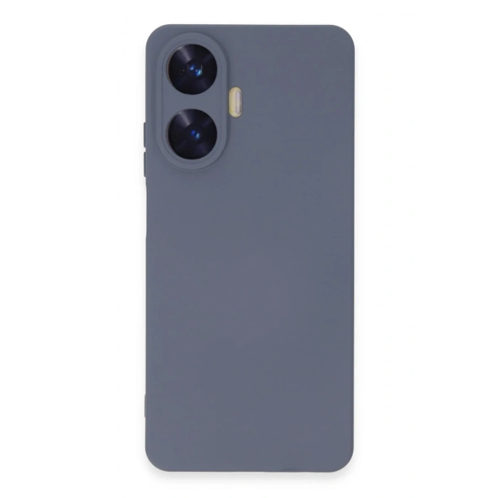 Realme C55 Kılıf Nano içi Kadife Silikon - Gri