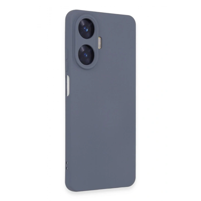 Realme C55 Kılıf Nano içi Kadife Silikon - Gri
