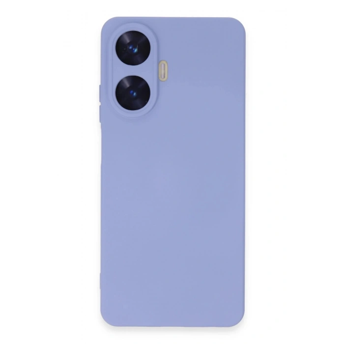 Realme C55 Kılıf Nano içi Kadife Silikon - Lila