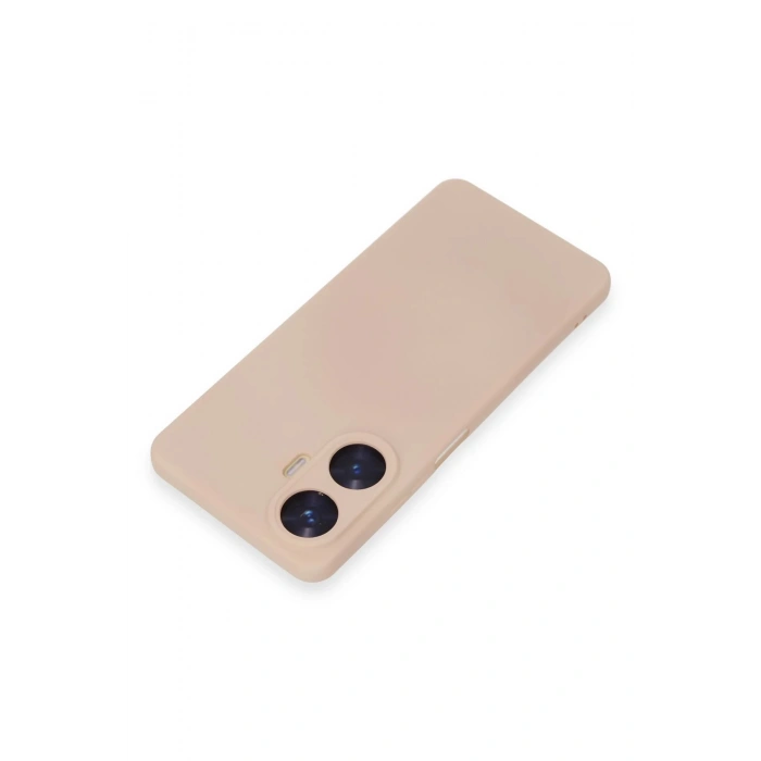 Realme C55 Kılıf Nano içi Kadife Silikon - Pudra