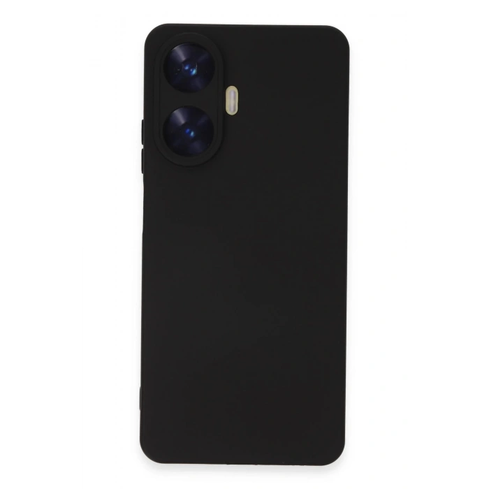 Realme C55 Kılıf Nano içi Kadife Silikon - Siyah