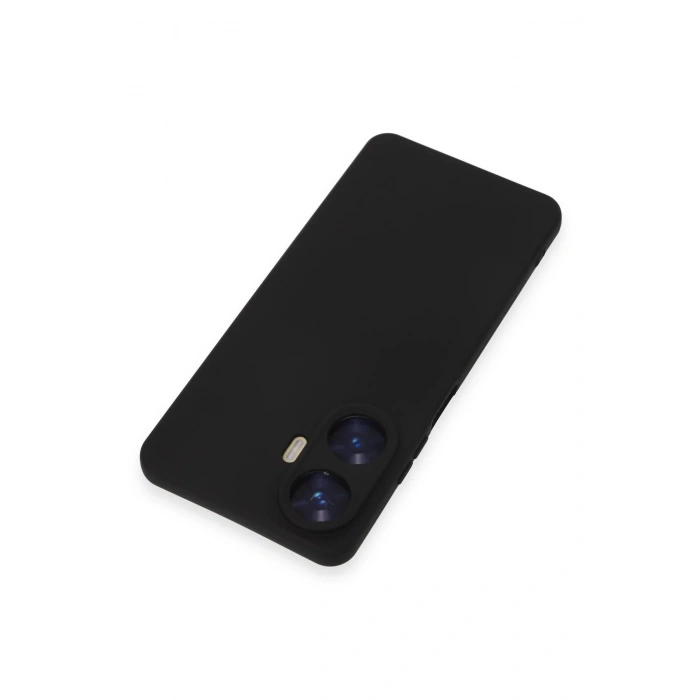 Realme C55 Kılıf Nano içi Kadife Silikon - Siyah