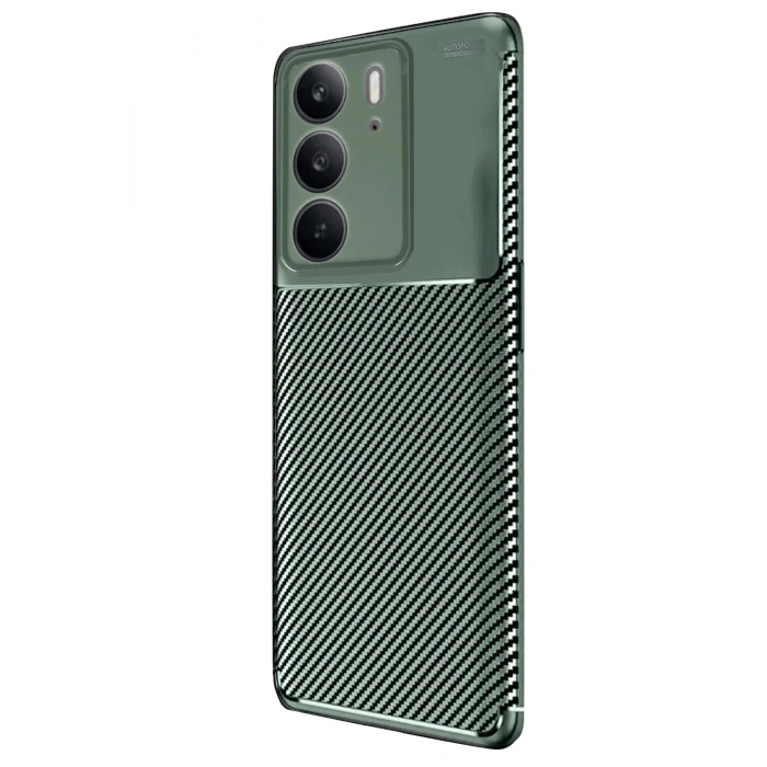 Realme C75 4G Auto Focus Karbon Kapak - Koyu Yeşil