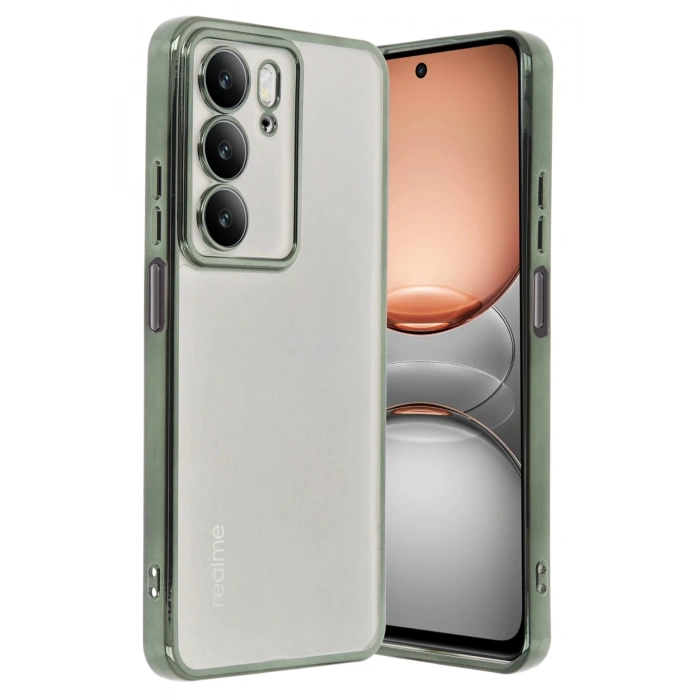 Realme C75 4G Kılıf Lensli Silikon - Yeşil