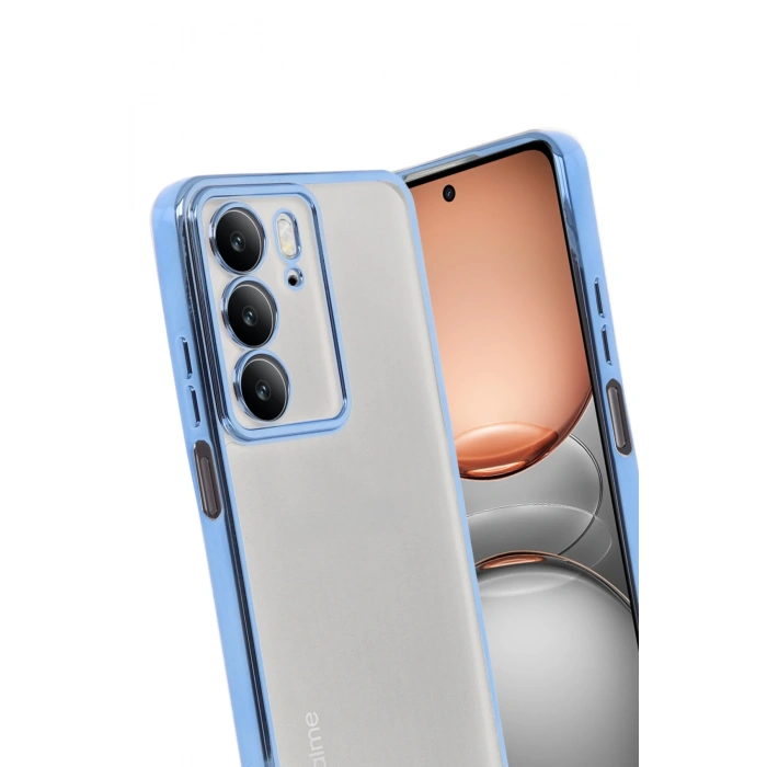 Realme C75 4G Kılıf Razer Lensli Silikon - Açık Mavi