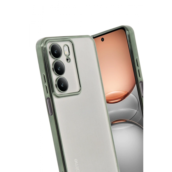 Realme C75 4G Kılıf Razer Lensli Silikon - Yeşil