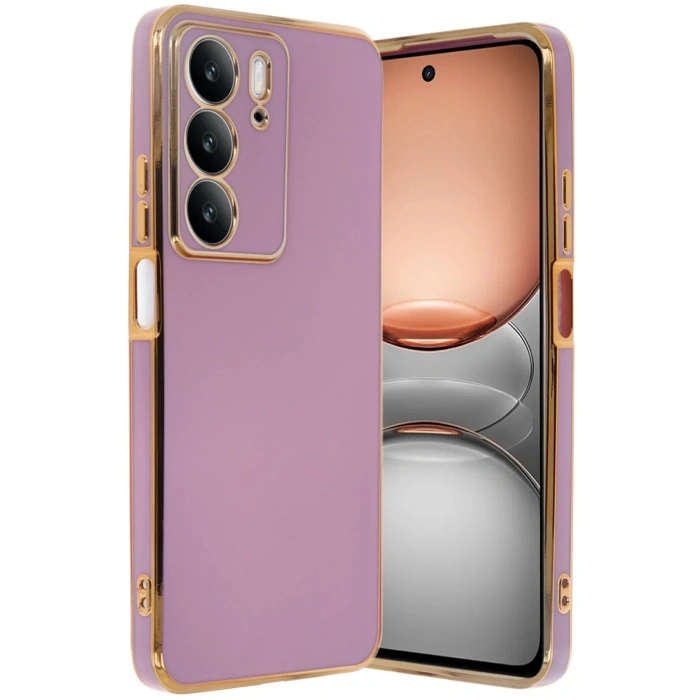 Realme C75 4G Kılıf Volet Silikon - Mor