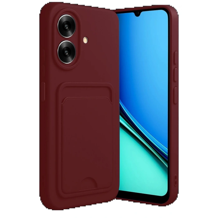 Realme Note 60 Kelvin Kartvizitli Silikon - Bordo