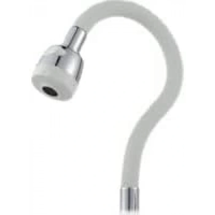 Renkli Silikonlu Oynar Başlıklı 2 Fonksiyonlu Spiral Musluk Başlığı - Beyaz (4887)