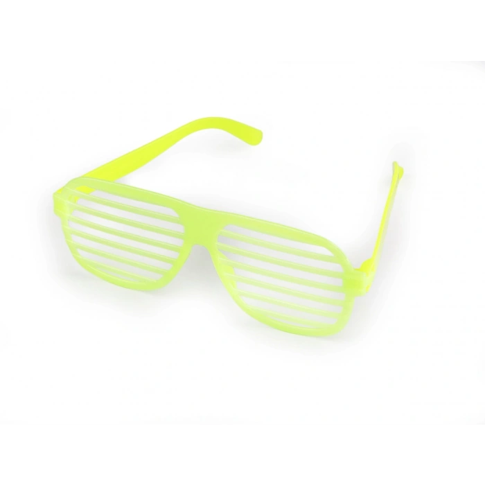 Retro Neon Fosforlu Panjur Gözlük - 12 Adet